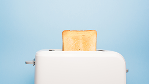 toaster with toast popping out