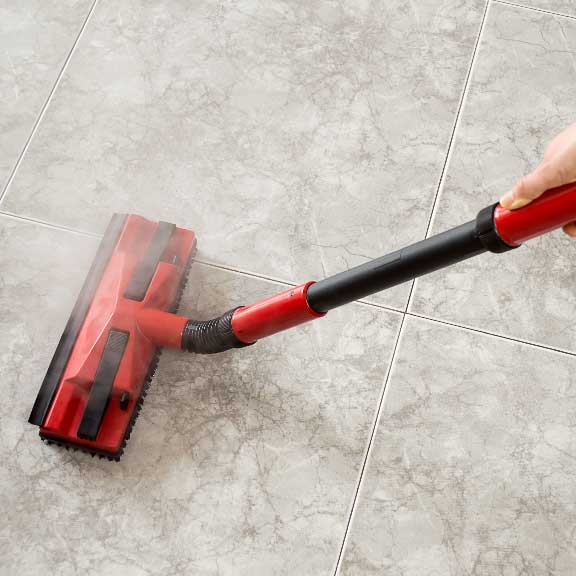 steam mop cleaning tiled floor sq