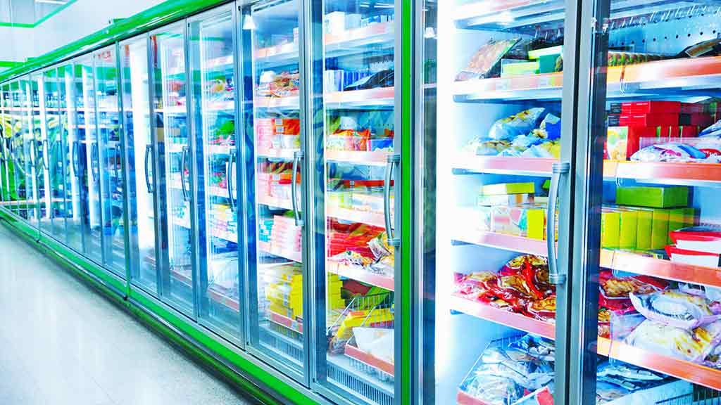 groceries food in freezers 