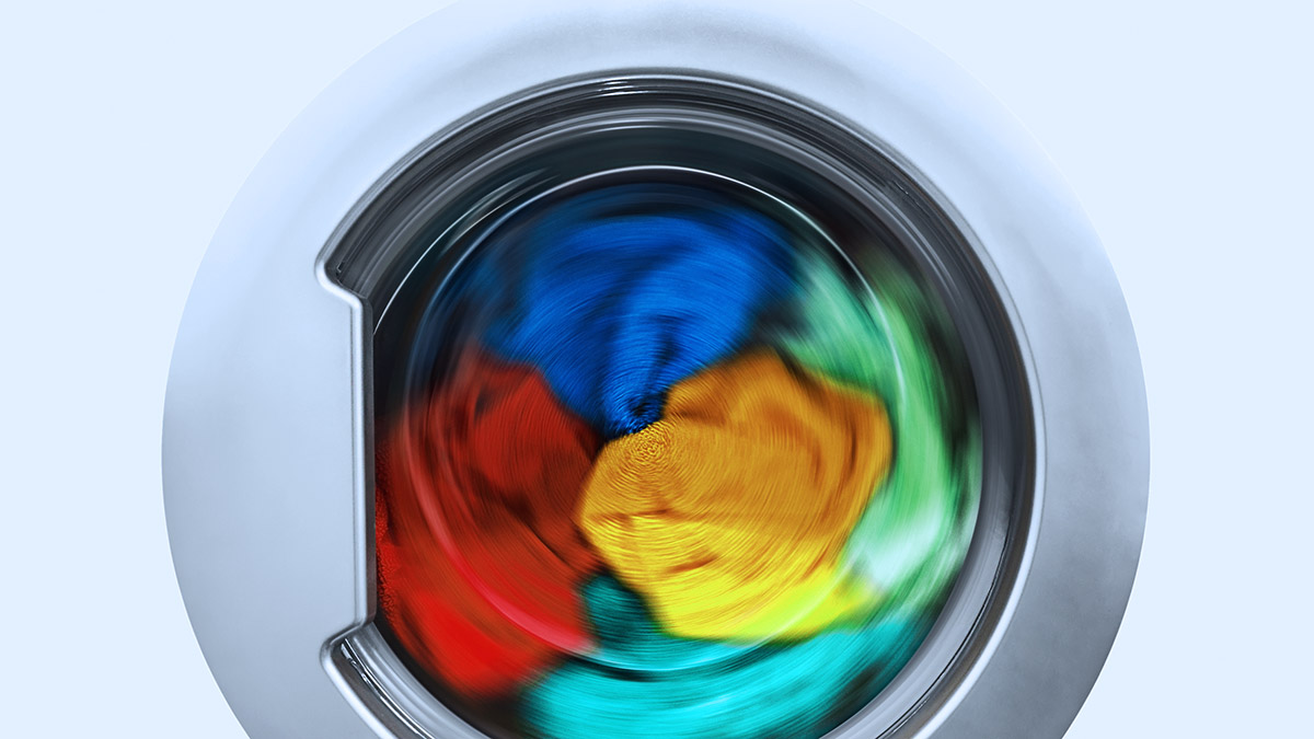 washing machine washing a load of clothes