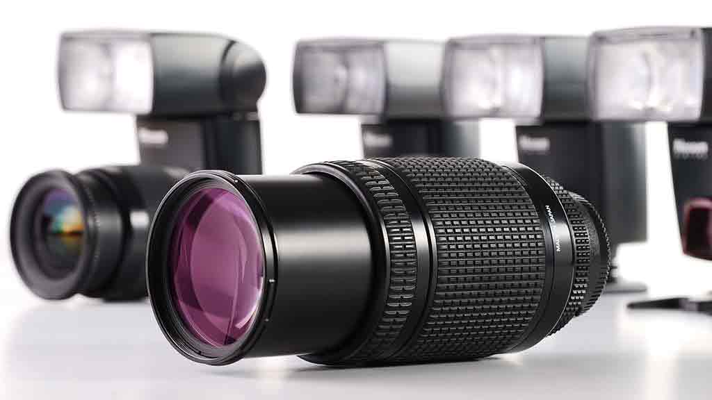 camera lenses and flashes