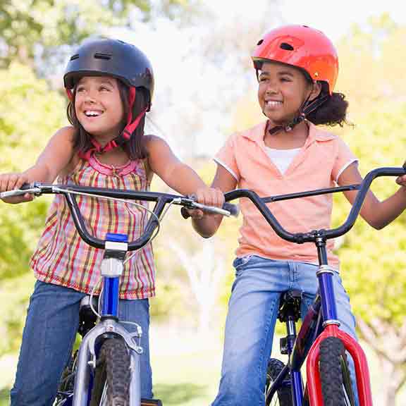 kids on bikes square