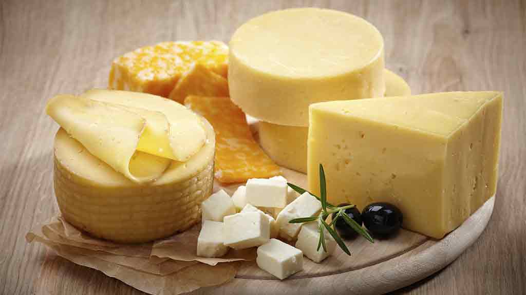 cheese on round board