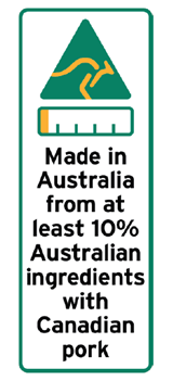10 percent Australian ingredients label