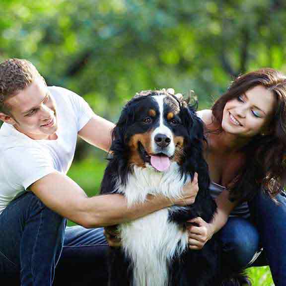 couple with their dog square