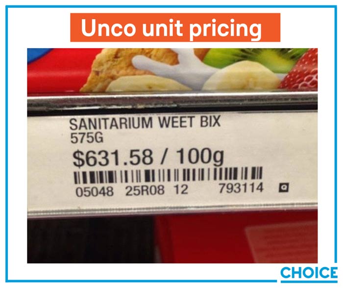 wrong unit pricing