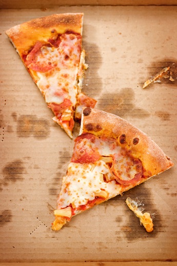 pizza slice in box