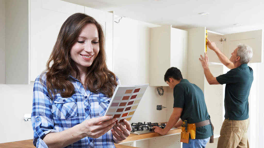 woman having renovations done