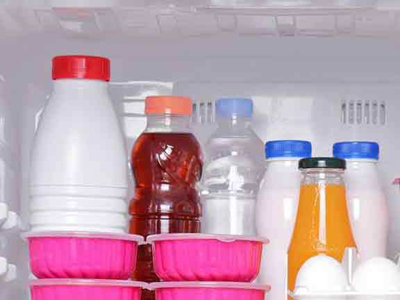 meals eggs juices and other drinks chilling in the fridge square