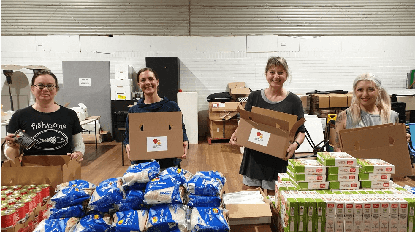 staff volunteers at Addi Road Food Pantry