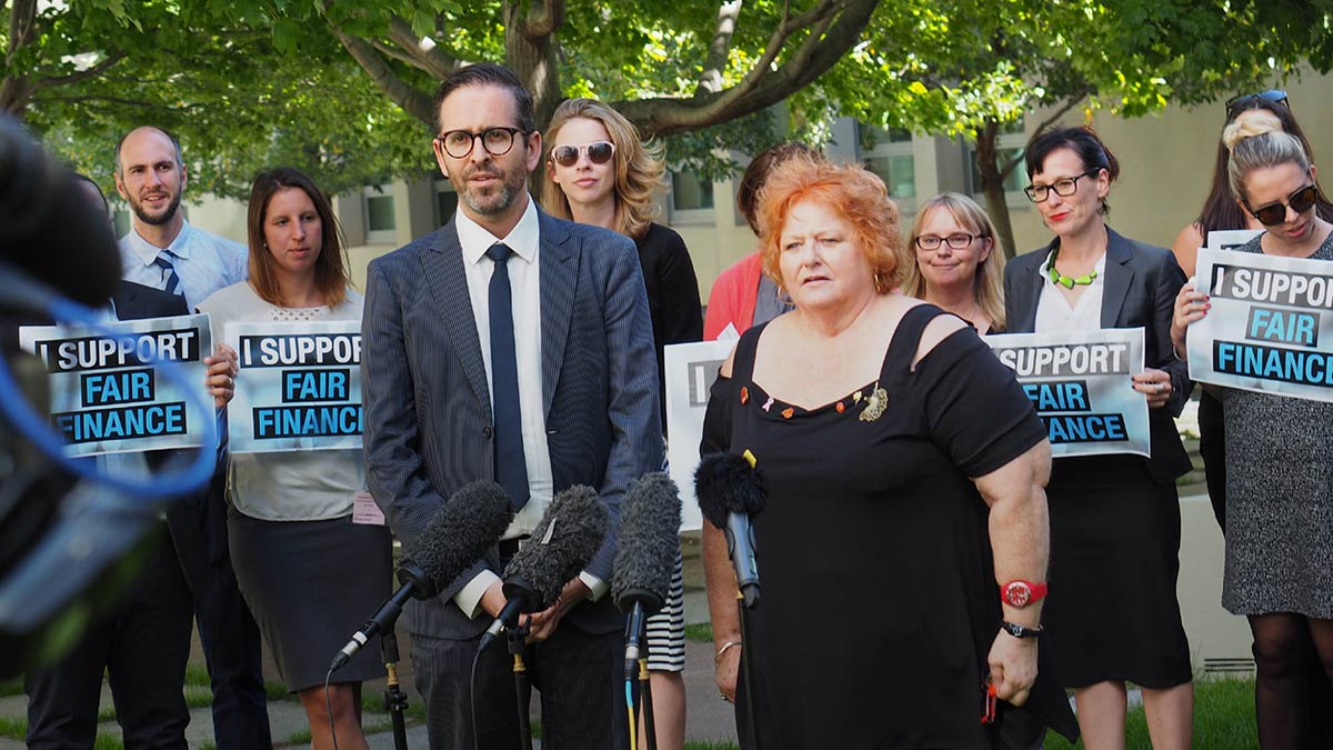 lobbyists in canberra supporting fairer finance