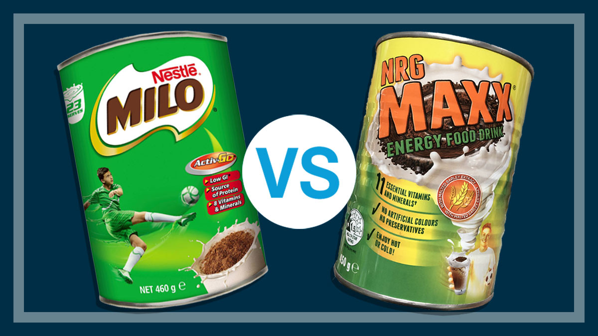 nestle milo vs aldi nrg maxx energy food drink