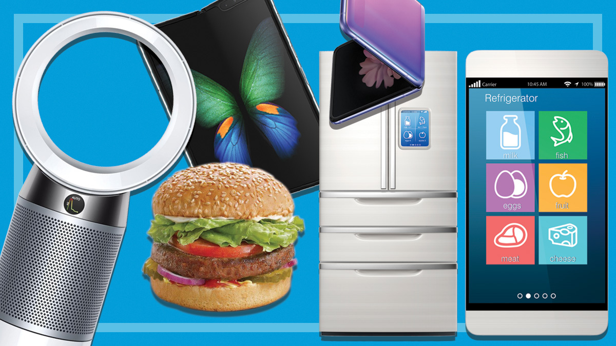 dyson_air_purifier_samsung_galaxyfold_phone_plant_based_burger_wifi_fridge