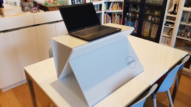 Upstand standing desk with laptop lead