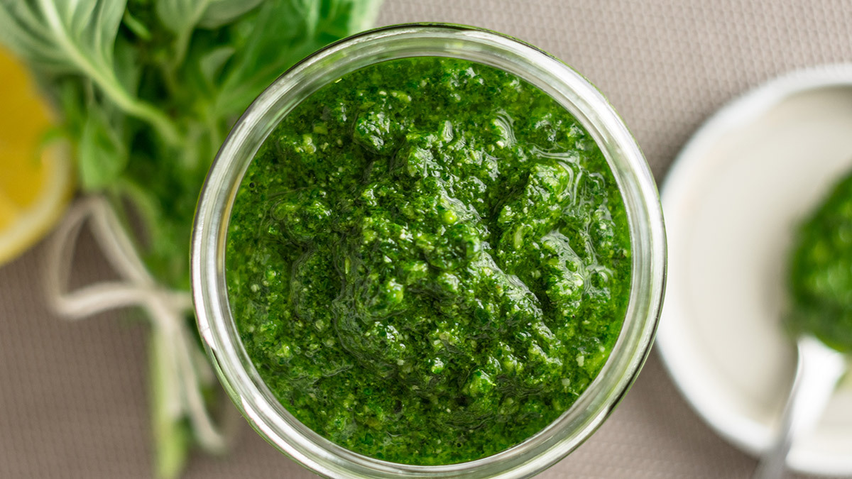 homemade pesto