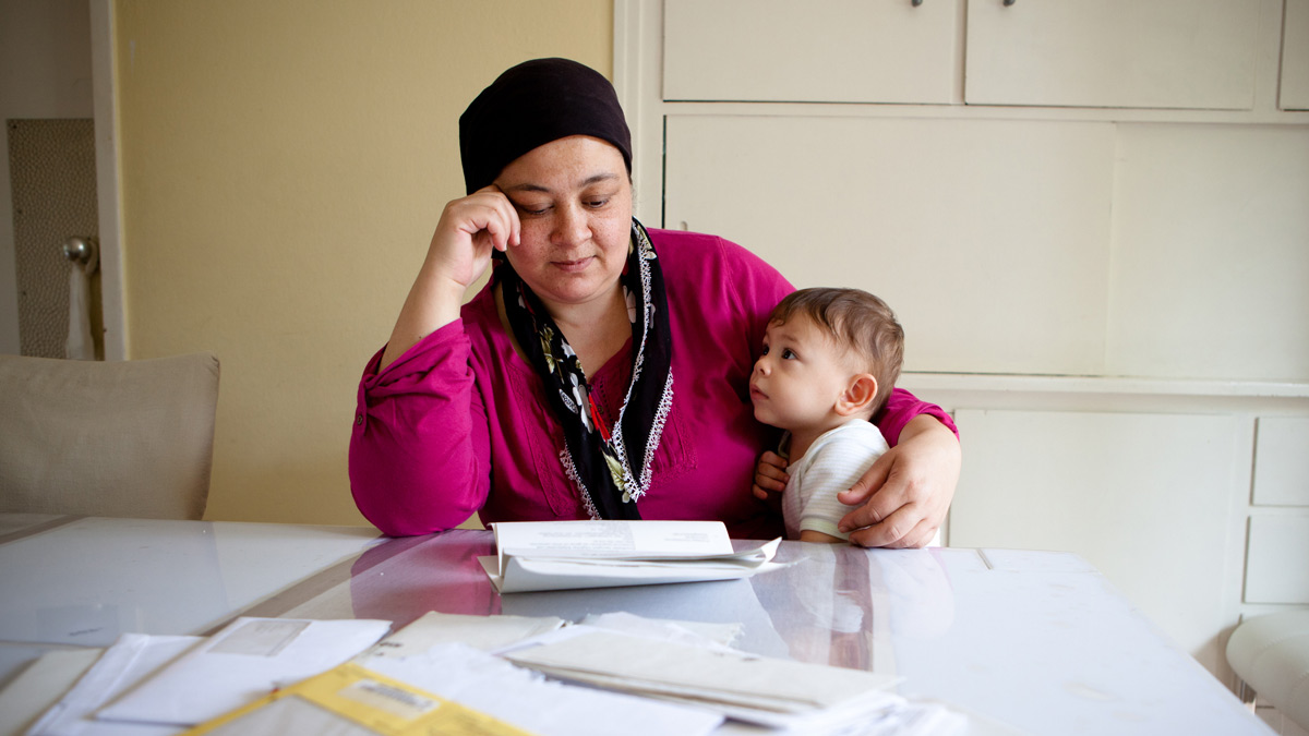 mother worried about growing debt