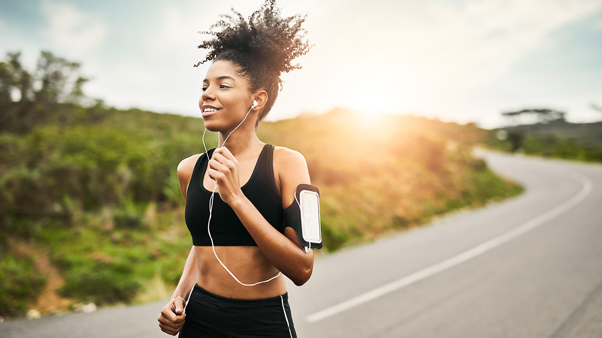 woman exercising in sports bra