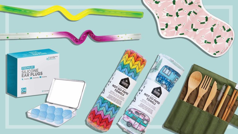 reusable products earplugs straws menstrual pads cutlery