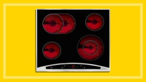 induction cooktop with four elements on
