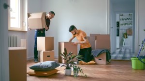 couple moving into apartment