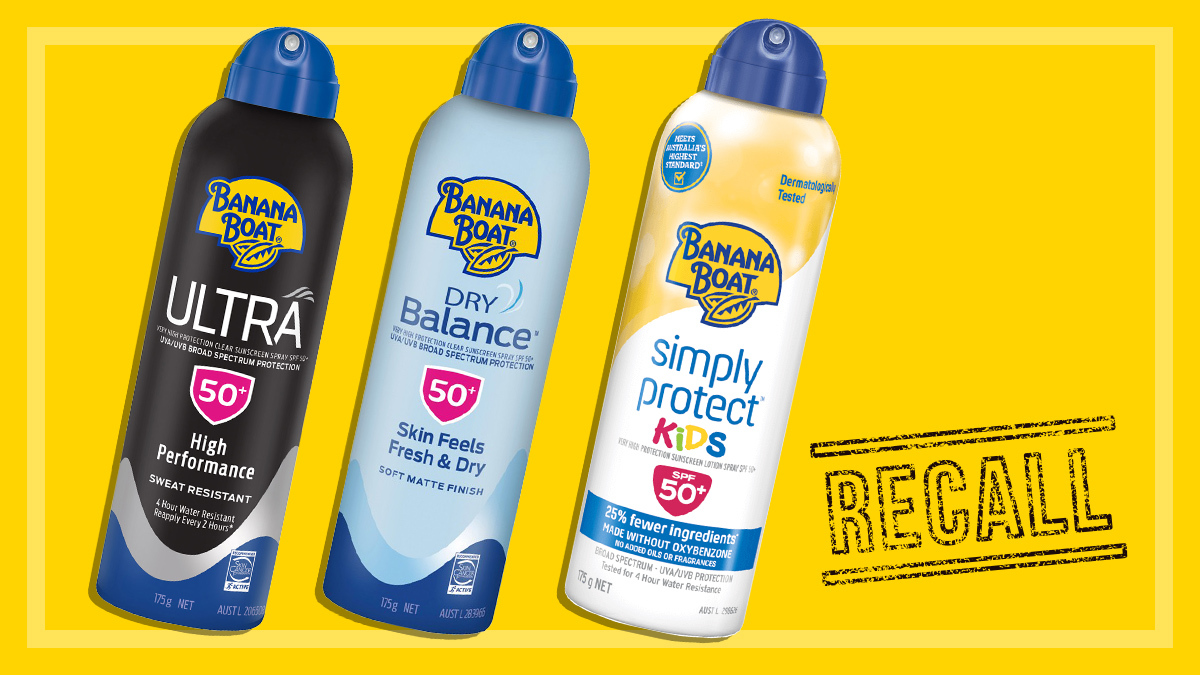banana boat sunscreens recall