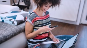 person taking photo of important document with smartphone