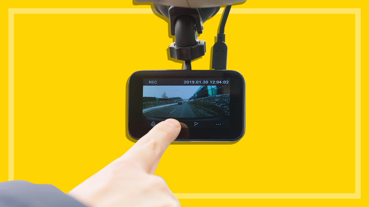 Person using a dashboard camera