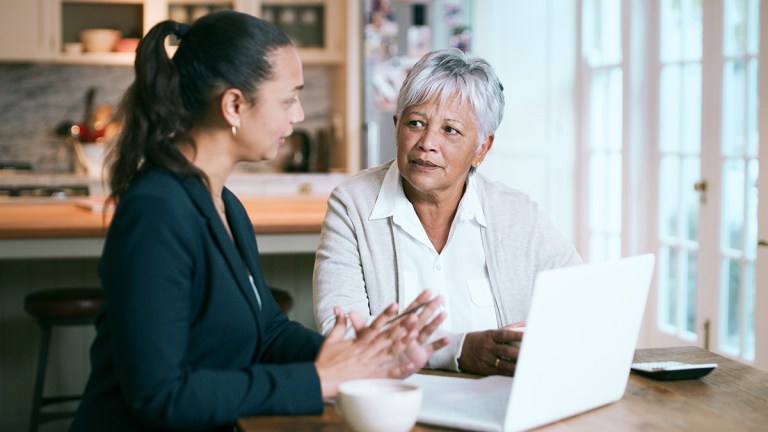 person receiving financial advice