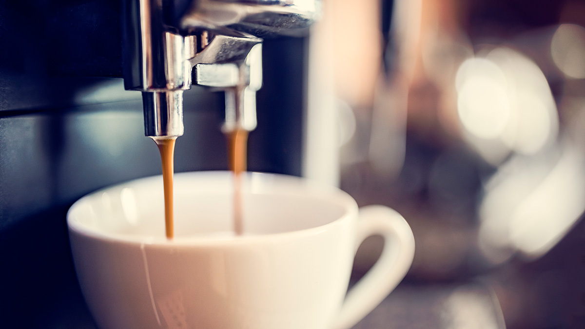 making espresso coffee