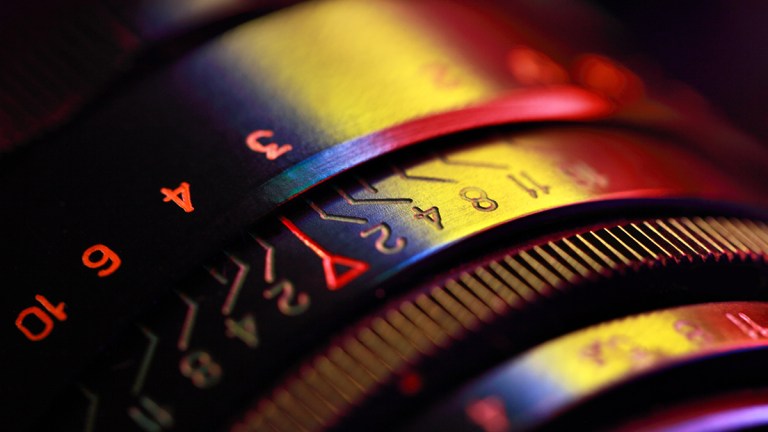 closeup image of camera lens