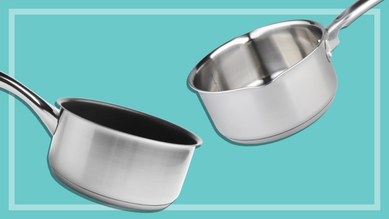 two differently priced saucepans