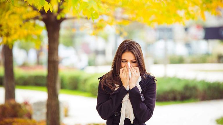 woman using a tissue