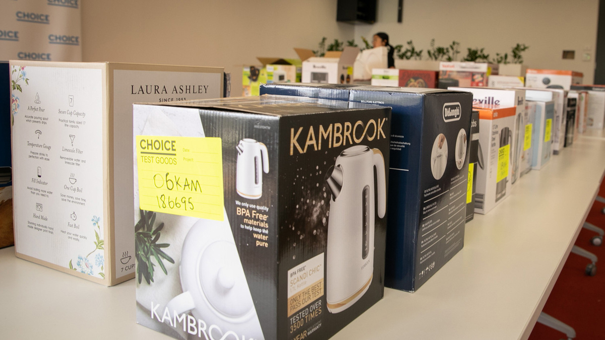 products packaging displayed on table