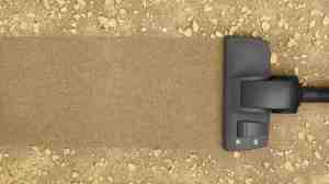 vacuum cleaner cleaning messy carpet