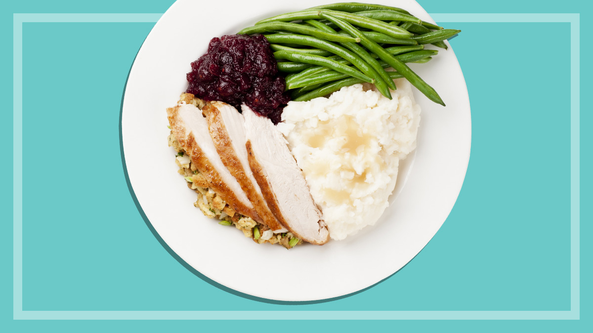 using up plate of christmas leftovers