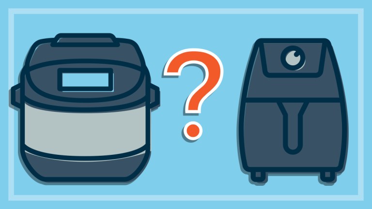 illustration of multi function fryer and basic air fryer