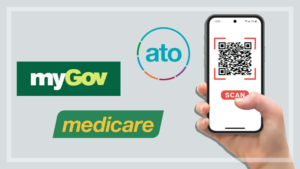 QR_code_on_phone_medicare_ATO_mygov_logos_on_grey