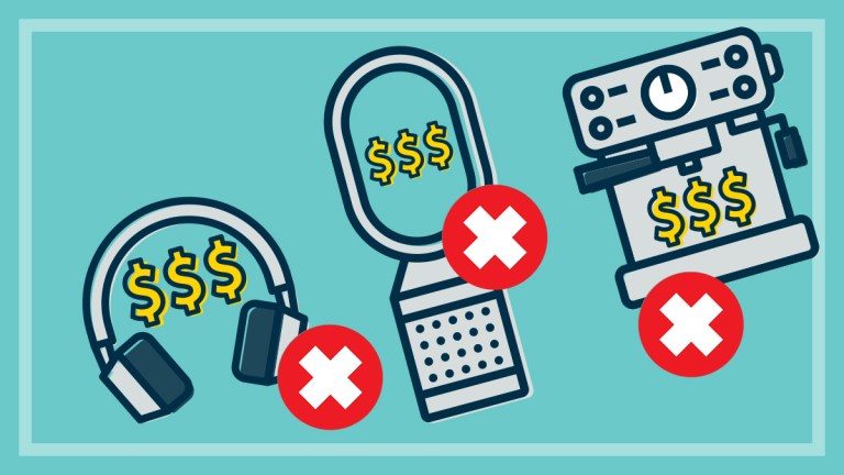 illustrations of expensive products with crosses