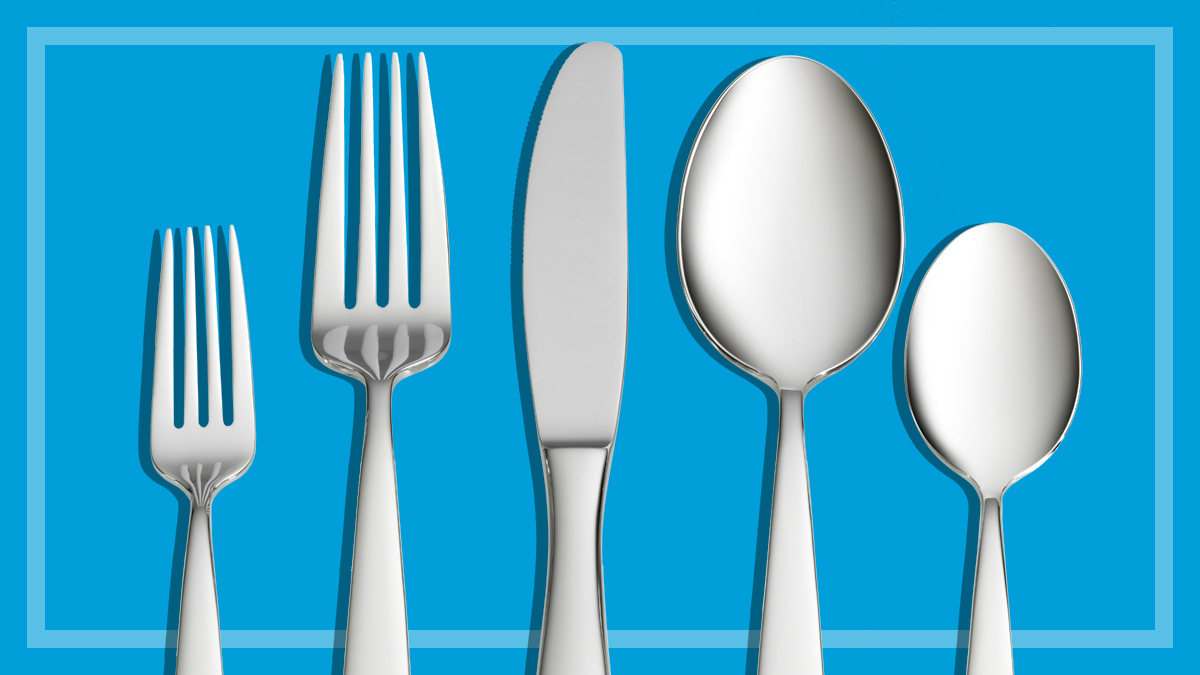 stainless steel cutlery dining setting