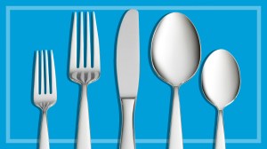 stainless steel cutlery dining setting