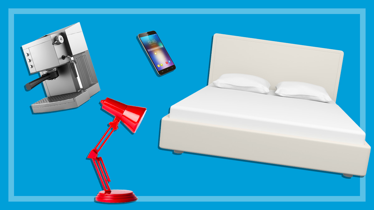 household objects float in air