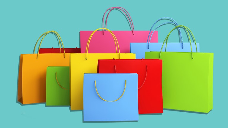 colourful shopping bags