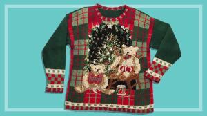 ugly christmas themed jumper