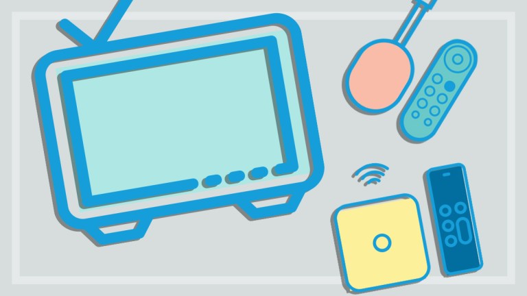 streaming devices tv illustration on grey