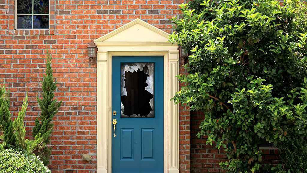 home that has been broken into