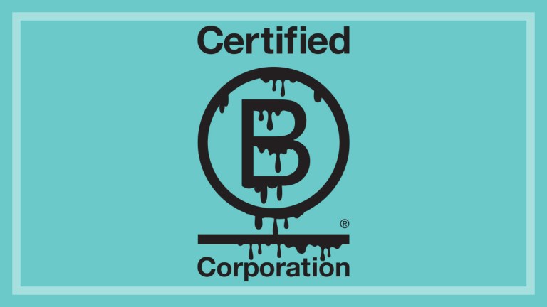 black b corporation certified logo melting