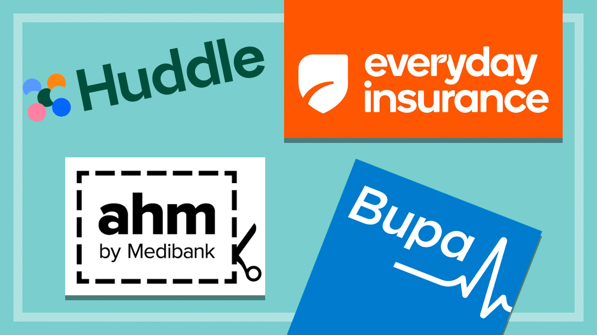 _ahm bupa huddle and woolworths everyday insurance logos