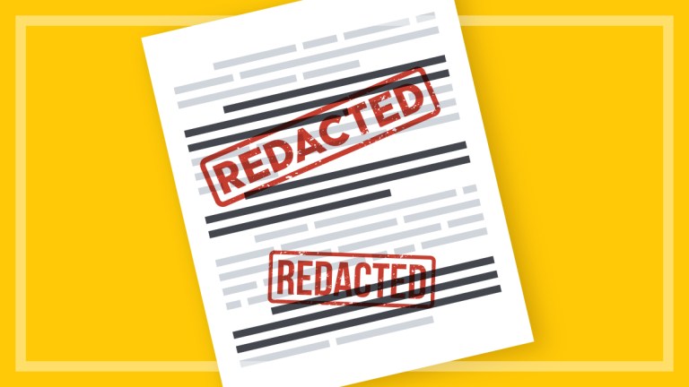 redacted stamps on censored redacted document
