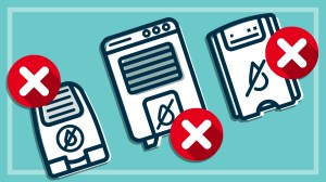 illustration of three dehumidifiers with crosses