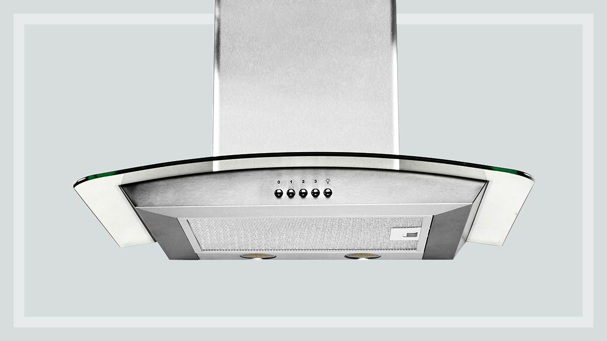 silver recirculating rangehood